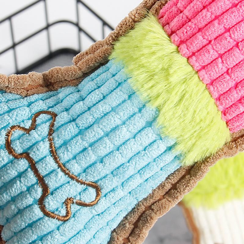 1 шт. пищащие игрушки для собак, плюшевые кости, жевательная игрушка для щенков мелких и средних пород, агрессивные грызуны, домашние животные, щенки, играющие и чистящие зубы