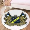 Круглый ковер Aik, Ковер для гостиной, спальни, дивана, игровой комнаты, Декор, Нескользящий коврик для пола 26
