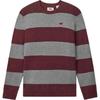 Levis Свободный Американский Стиль Цветной Блок Модный Удобный Свитер с Длинным Рукавом Мужской свитер Красный Серый A4320-0017