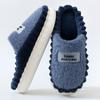 Home Slippers Men Plus Size Plush Winter Warm Soft Slippers Male Stripe Indoor Slippers Fashion Trend House Shoe Solid EVA
