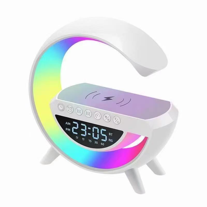 Многофункциональная беспроводная зарядная станция 3-в-1, подставка, Bluetooth-динамик, RGB-ночник, станция быстрой зарядки для смартфонов iPhone Samsung Xiaomi Huawei