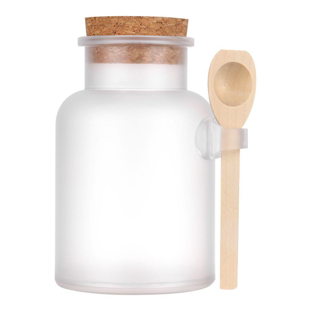 Wooden Spoon Organizer Storage Container Cork Stopper Frosted Seal Jar Bath Salt Bottle