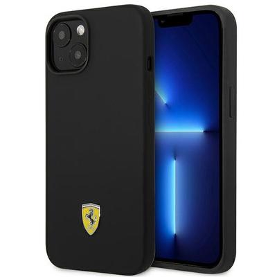 Ferrari Fehcp14Ssibbk Iphone 14 / 15 / 13 6.1 Черный/Black Жесткий чехол Силикон Металл Логотип