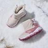 Anta Kids Trendy Fashion Thickened Warm Wear-Resistant Non-Slip High-Top Casual Shoes Kids Casual Shoes Lotus-Gray Raspberry-Pink A22449942-2