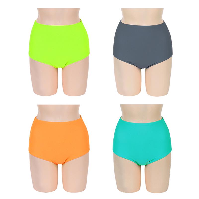 Women's High Waist Plus Size Boyleg Swim Shorts - Anti-Embarrassment Triangle Bikini Briefs