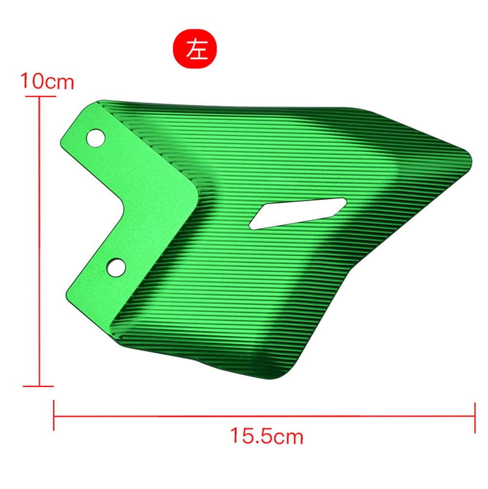 LEDISHUN Parts Aluminum Heel Plate Guards for Kawasaki Ninja 650 NINJA650 Z650 (1 Pair) 2017-2025 (Red)