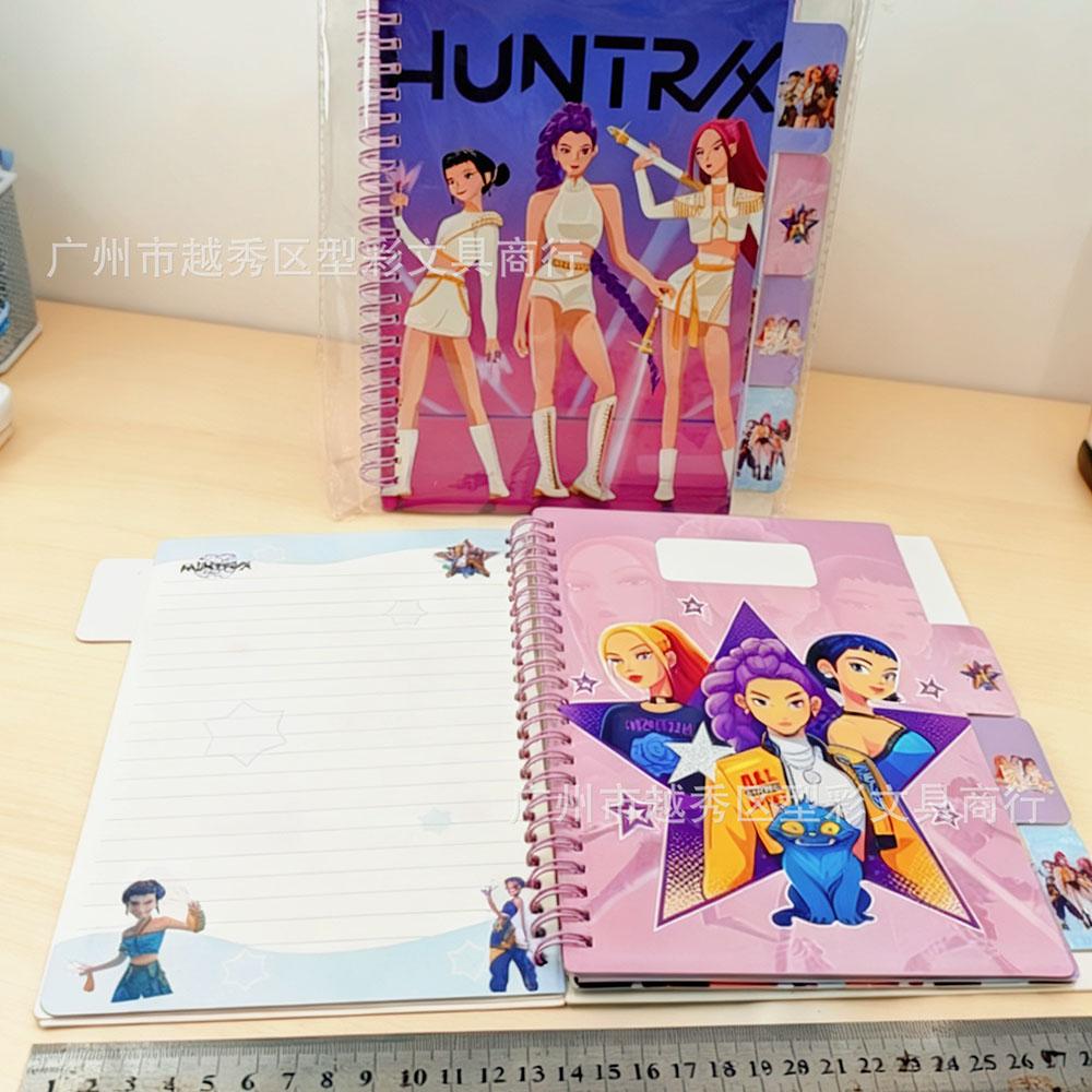 Kpop Охотники на демонов Акриловый переплет-блокнот A7 Аниме-узор Канцелярские товары Подарки к школе