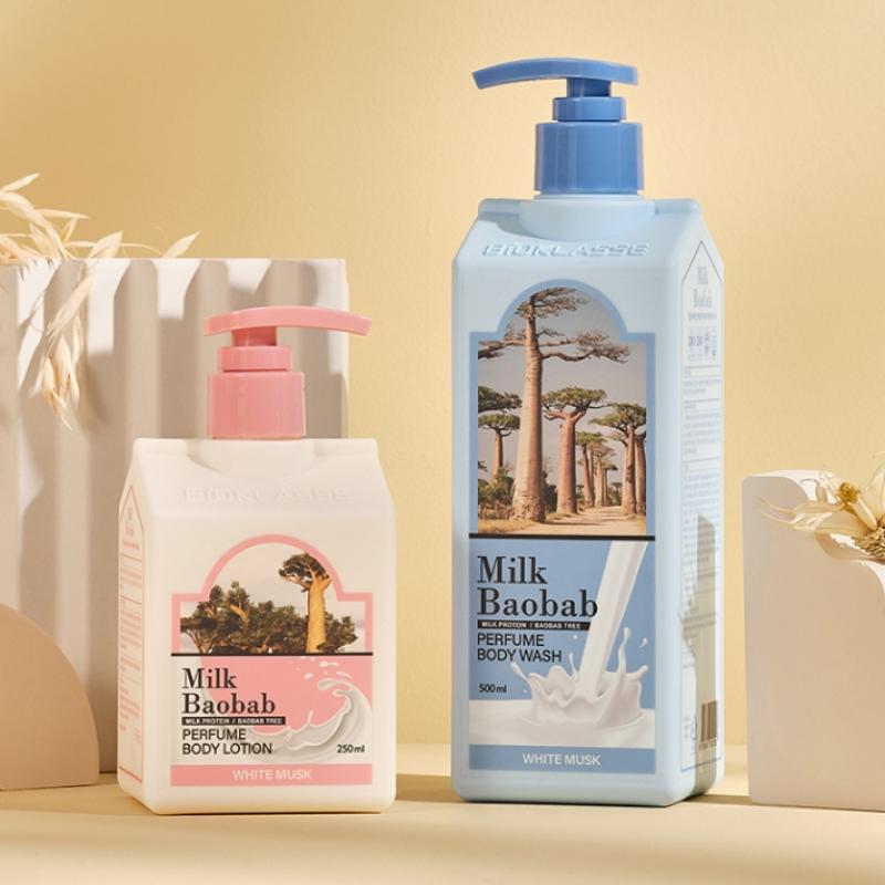 Milk Baobab [эксклюзивное планирование] Подарочный набор духов для тела Milk Baobab, гель для душа 500 мл + лосьон 250 мл + шарик для душа Выберите 1 из 3