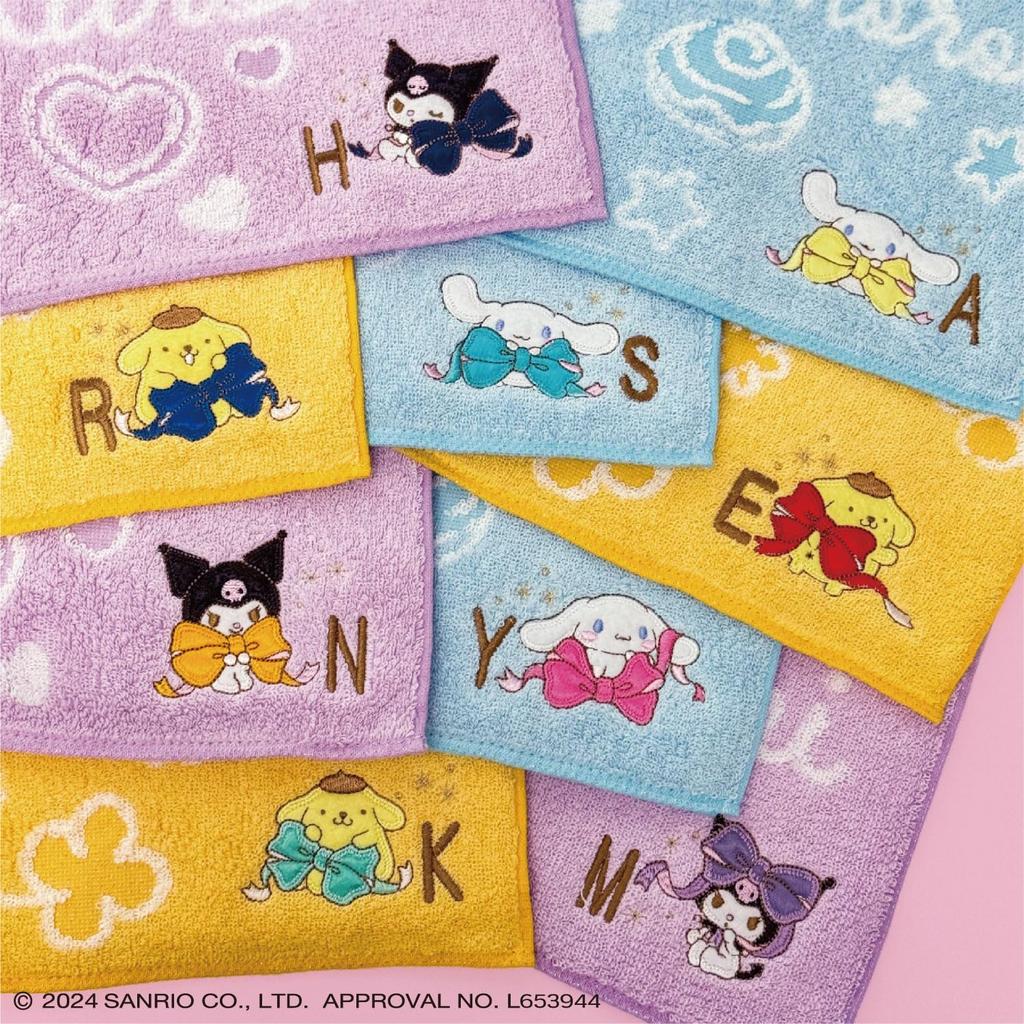 Музей Полотенец Sanrio Большой Бант Kuromi Платок-полотенце PS Фиолетовый Инициал S 25 x 25 см 28-2030071 Прибл.