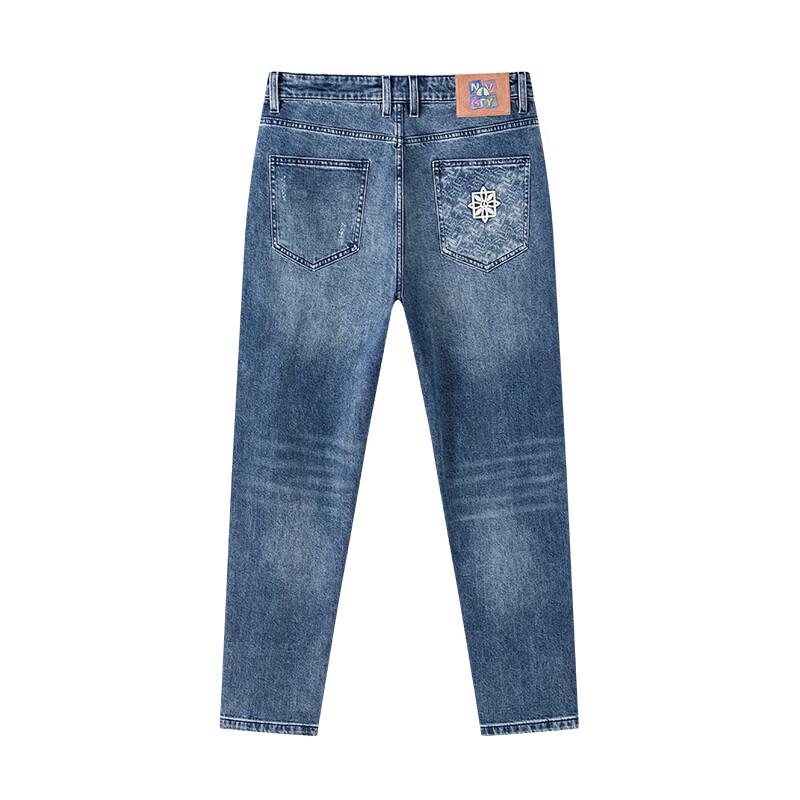 NVG·YOUNG Men's Tapered Casual Denim Jeans