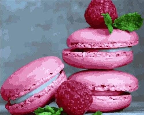 5D Diamond Paintings Macaron Dessert Full Round Diamond Embroidery Landscape Wall Pictures of Rhinestones Home Decor