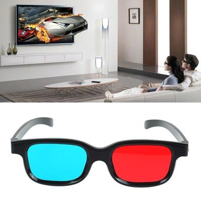 5 шт. Новая черная рамка красного и синего цвета 3D-очки черная рамка для объемного анаглифического ТВ-фильма DVD-игры видео предлагает ощущение реальности