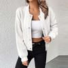 Women's Casual Long Sleeve Baseball Collar Button Front Bomber Jackets Outwear Coats