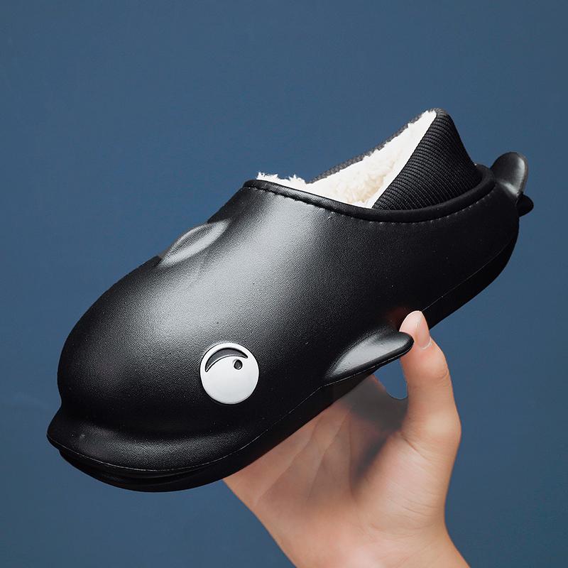 36-45 зимние пары больших размеров нескользящие и бархатные теплые хлопковые туфли ленивые повседневные туфли с хлопковыми тапочками