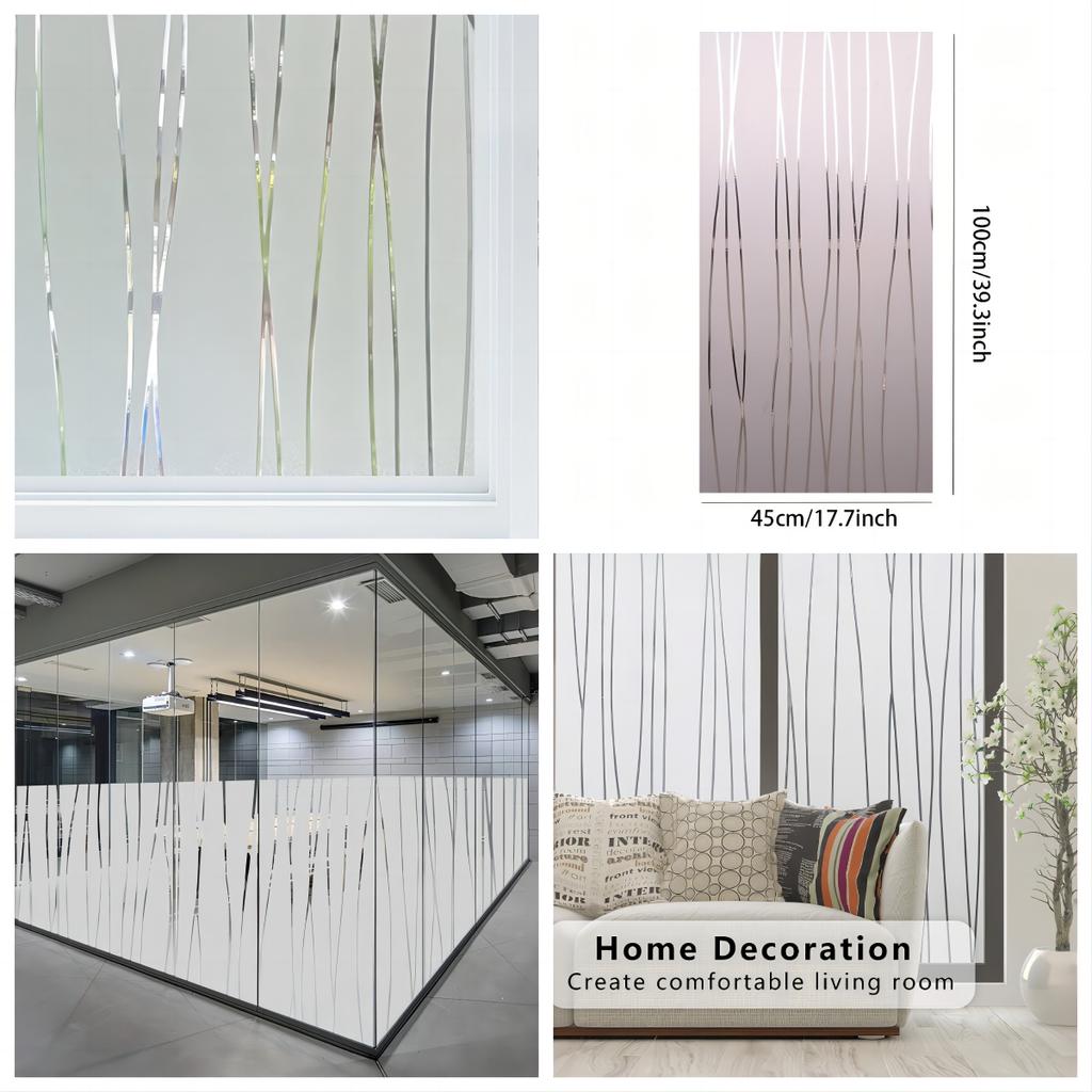 Матовая оконная пленка, пленка для защиты от посторонних глаз, полосатые узоры, матовая оконная пленка, самоклеящаяся стеклянная пленка для домашнего офиса