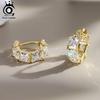 ORSA JEWELS Роскошные серьги-кольца из стерлингового серебра 925 пробы, 5 мм, цвет D, муассанит, бриллиант, для женщин, серьги с муассанитом, ювелирные изделия MOE20