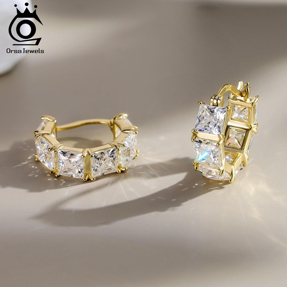 ORSA JEWELS Роскошные серьги-кольца из стерлингового серебра 925 пробы, 5 мм, цвет D, муассанит, бриллиант, для женщин, серьги с муассанитом, ювелирные изделия MOE20