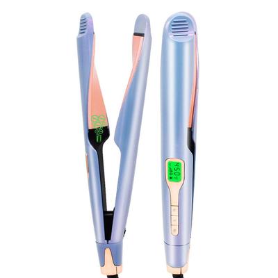 Щипцы для завивки и выпрямления волос 2 в 1 — щипцы для завивки с выпрямлением, керамическое покрытие и быстрый нагрев в течение 15 секунд, двойное напряжение для путешествий, в комплект входят перчатки