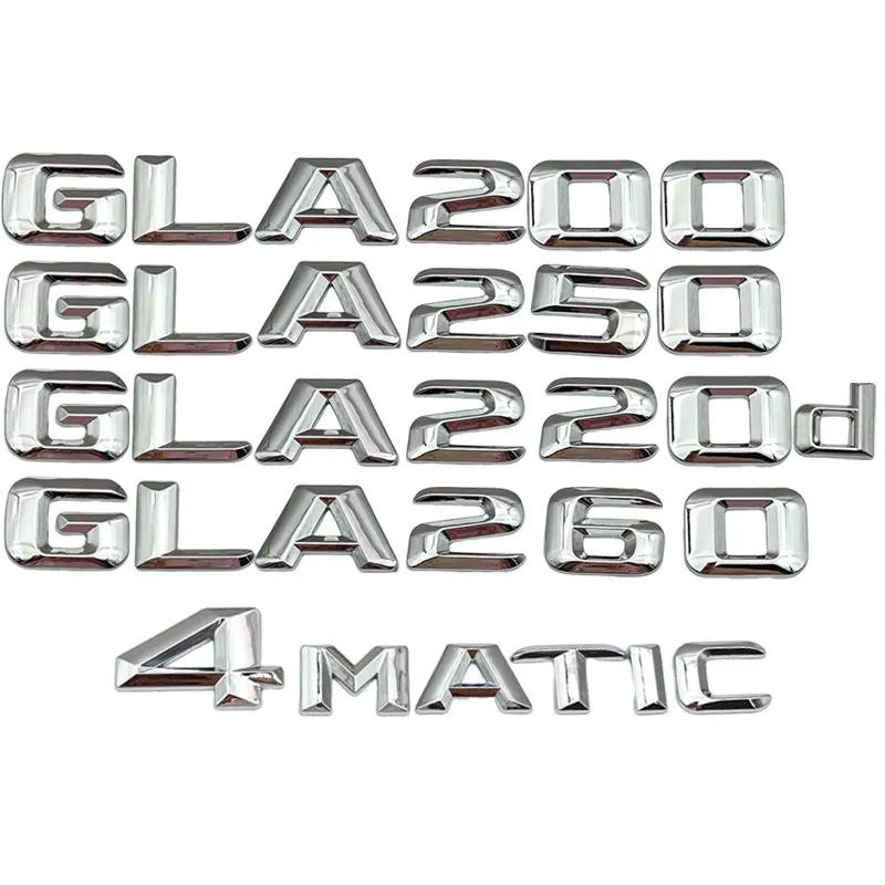 3D ABS Car Rear Trunk Letters Logo Badge Sticker For Mercedes Benz GLA Class 4MATIC X156 H247 45 GLA250 GLA200 GLA220d GLA260 MJ7