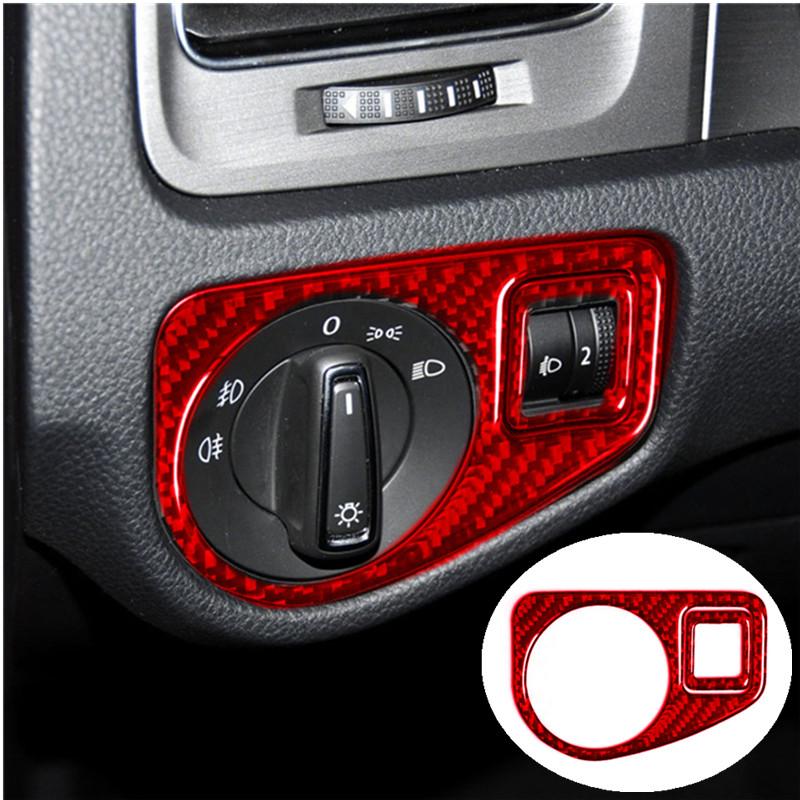 Защитное украшение салона автомобиля, красная наклейка из углеродного волокна для Volkswagen VW Golf 7 GTI MK7 2014-Стайлинг