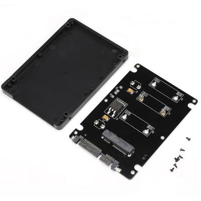 Mini Pciem SATA SSD to 2.5inch SATA адаптер внешний жесткий диск для ноутбука чехол (черный)  (Не включено