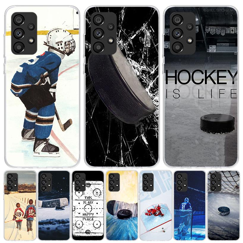 Ice Hockey Rink Sport Case Phone Cover for Samsung Galaxy A12 A22 A32 A42 A52 A72 A50S A51 A41 A31 A21S A40 A30S A20E A10 A70 A7