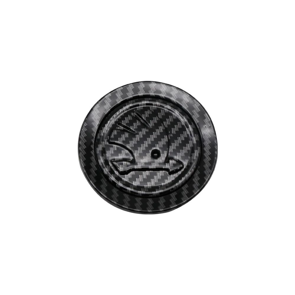 NADH5 Car Steering Wheel Badge Emblem Sticker Auto Interior Accessories For Skoda Yeti Kodiaq Octavia Karoq Kamiq Fabia Rapid Superb