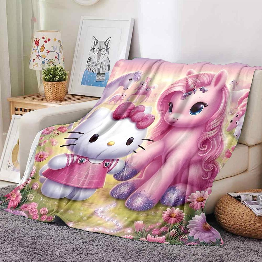 1 шт. Плед Hello Kitty Единорог Легкий фланелевый плед для дивана кровати путешествий кемпинга гостиной офиса дивана кресла