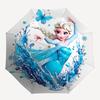 Frozen Elsa, Water Splash Themed Automatic Opening and Closing Umbrella, Brightly Colored 8-rib Portable Umbrella, Suitable for Men and Women, A Perfe