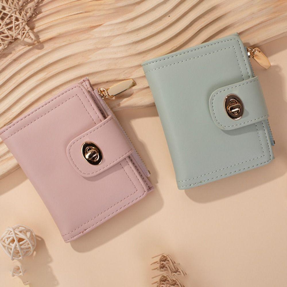 Короткий кошелек на молнии, маленькие женские кошельки, новый держатель для карт для женщин