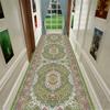 Retro Ethnic Long Corridor Carpet Luxury European Decoration Hallway Rug Non-slip Easy Cleaning Floor Mat Stairway Runners Mats