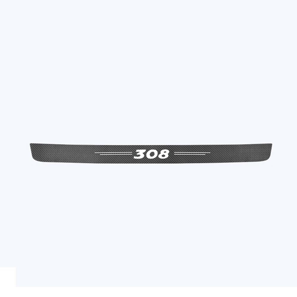 1 шт. автомобильный бампер из углеродного волокна, защита от царапин, наклейка для Peugeot 206 307 308 408 407 508 2008 5008 107