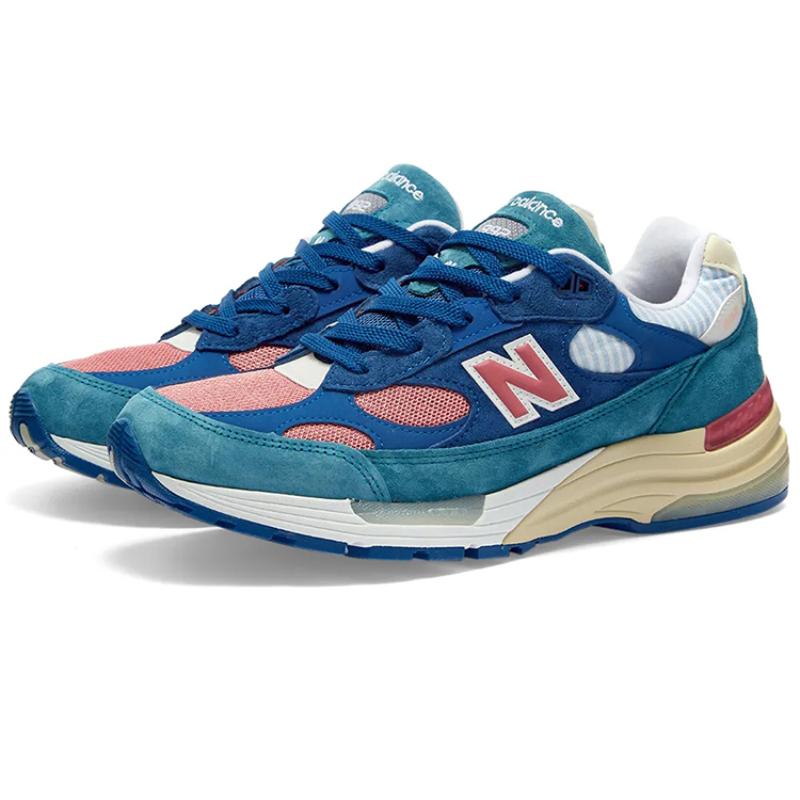 New Balance 992 Сине-бирюзовые кроссовки с розовыми вставками M992NT