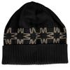 Excellent MONCLER Knit cap BERRETTO Logo patch black cotton Women Used