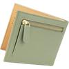 RafiCaro Slim Bifold Wallet for Large Cowhide Popular YKK Mini Olive Women, Capacity, Compact, Slim, Leather, Zipper, Wallet,