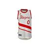 Баскетбольная майка с круглым вырезом и буквенным принтом SW Fan Edition Trail Blazers Lillard 0 для мужчин, белая красная AT1485
