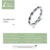 Bamoer 925 Sterling Silver Blue Zircon Demon Eye Element Size 6,7,8 Rings for Women Vintage Fine Jewelry