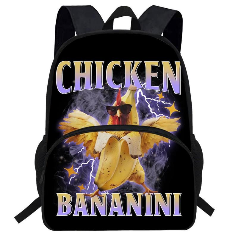 Kids Backpack With Cartoon Print Lightweight School Bag Elementary Students Breathable Oxford Fabric Anti-Strain Ergonomic