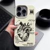 Для iPhone 16 15 Pro Max 14 Pro 13 12 11 чехол с рисунком сердца TPU кожа текстура мягкий матовый ударопрочный тонкий чехол для телефона