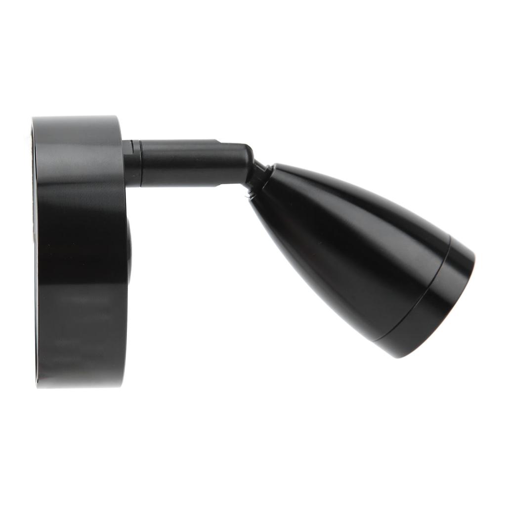 LED RV Reading Light Touch Dimmer 3 Lighting Color with USB Charging Port 12‑24V 3W for Camping Trailers Yachts Black