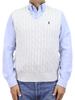 POLO Ralph Lauren Cotton Cable Sweater Size GREYHTR Men's V-Neck Vest, XXL, 01020143, [Used]
