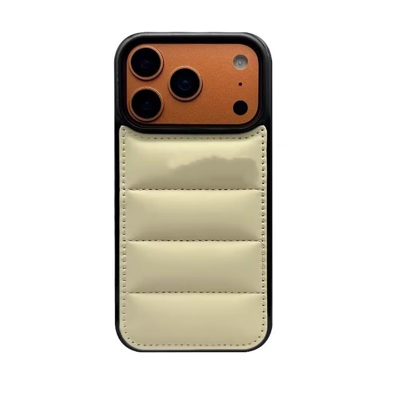 Роскошный пуховик Пуховик Чехол для телефона для iPhone 17 Air 15 16 14 Plus 13 12 11 17 Pro Max Мягкая ткань Силикон Конфетное покрытие Funda