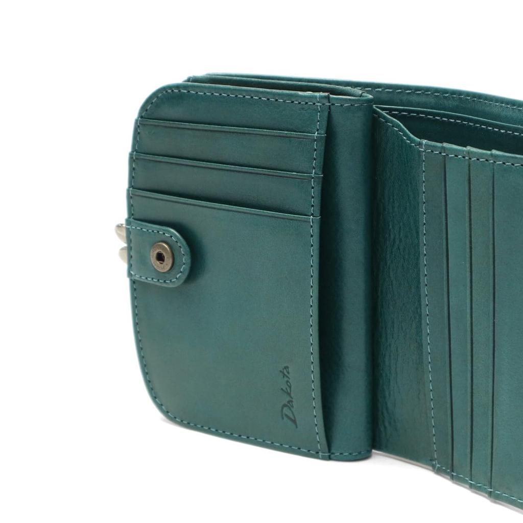 Кошелек двойного сложения из натуральной кожи, оранжевый [Dakota], женский DA-31601-34