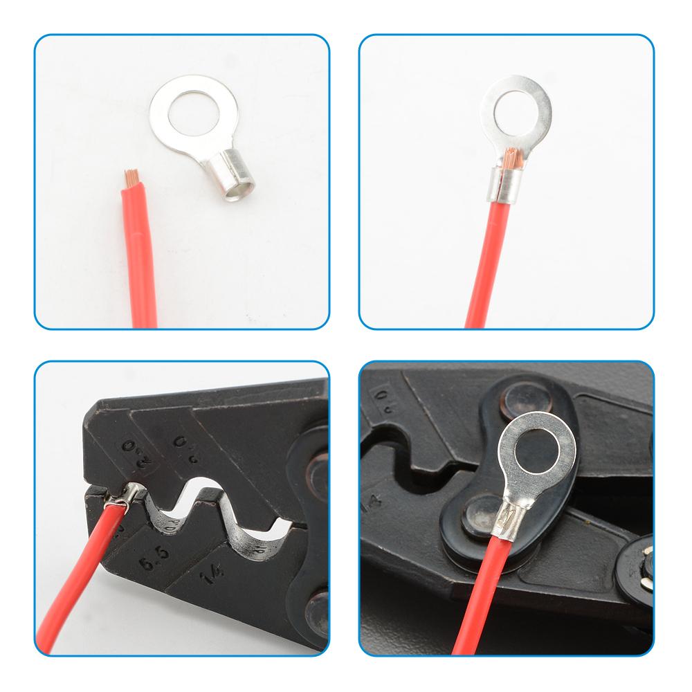 HX-10 Spine Wheel Type Labor-saving Terminal Crimping Tools for 1.25-10mm2 10-6AWG Terminal Electrician Specific Crimping Pliers