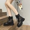 Leather Mesh Inner Height Increase Martin Boots Women's Summer New Platform Short Boots Outdoor Versatile Women's Shoes