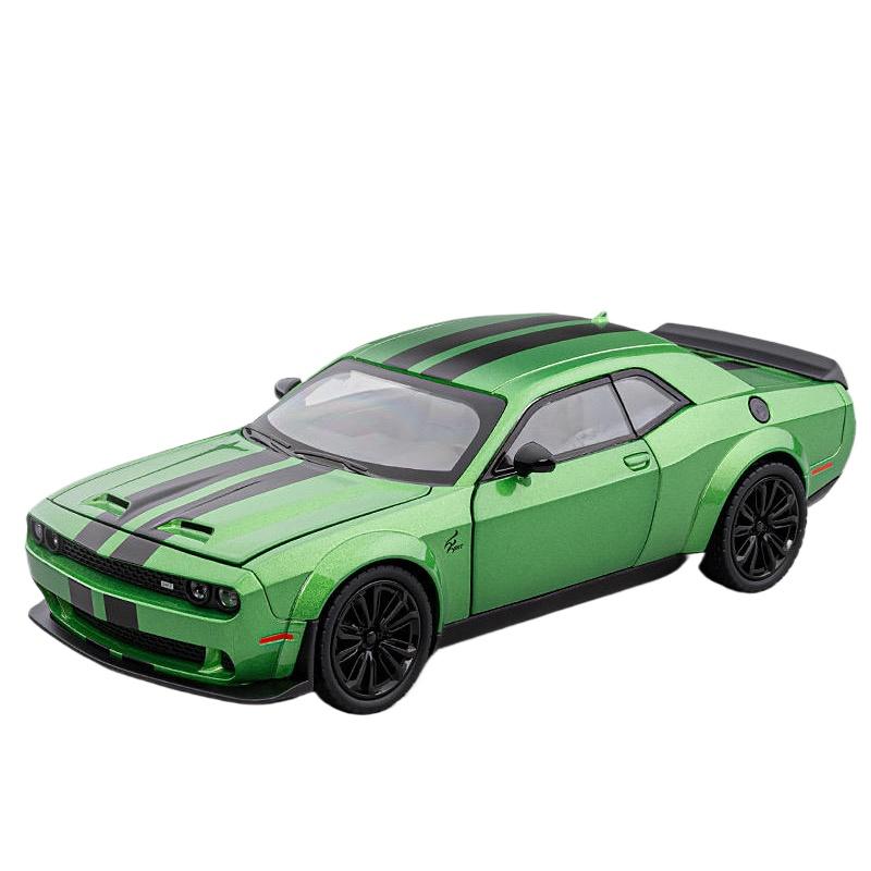 1/22 Dodge Challenger SRT Hellcat Alloy Musle Car Модель литой металлической спортивной машины Модель автомобиля Звук Свет Детская игрушка в подарок