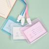 1Pc Transparent Card Cover Women Men Student Bus Card Retractable Badge Reel Holder Business Credit Cards Bank ID Card Clip