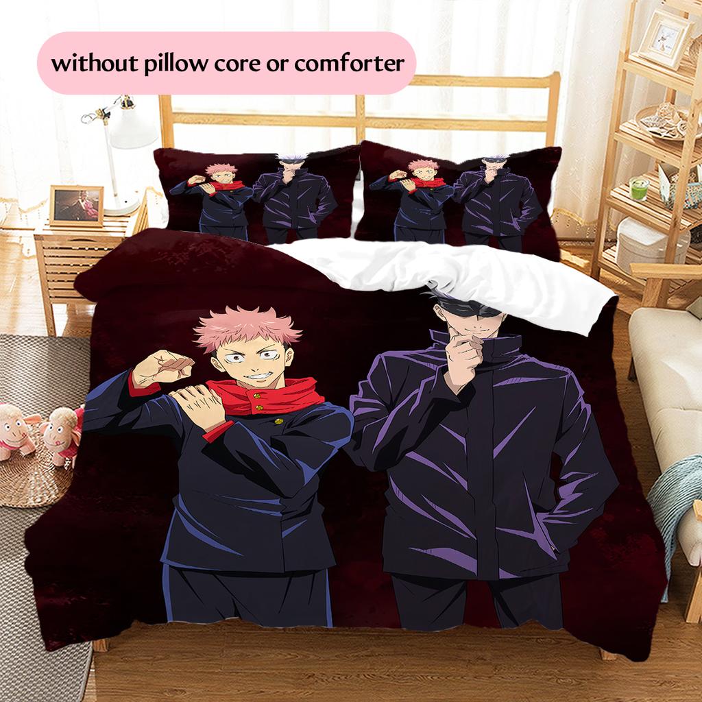Jujutsu Kaisen Character Group Bedding Set Duvet Cover Pillowcase No Filler, Soft Home Bedroom Decor, Perfect Gift for Fans.chl