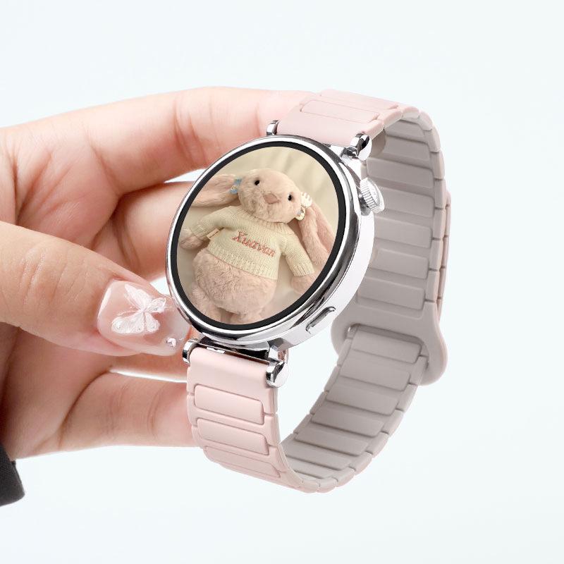 Совместимый силиконовый ремешок с магнитной застежкой для Huawei GT5/GT4 и Samsung Watch5 - Идеально подходит для осени и зимы.