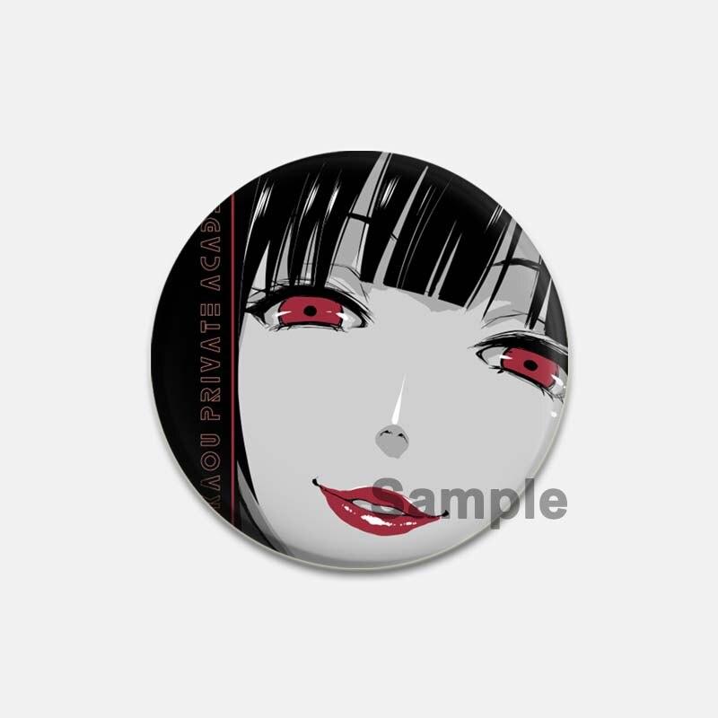 58 мм аниме манга KAKEGURUI брошь 58 мм круглая булавка для лацкана нагрудник Yumeko Jabami мультфильм косплей значок для одежды декор рюкзака подарки